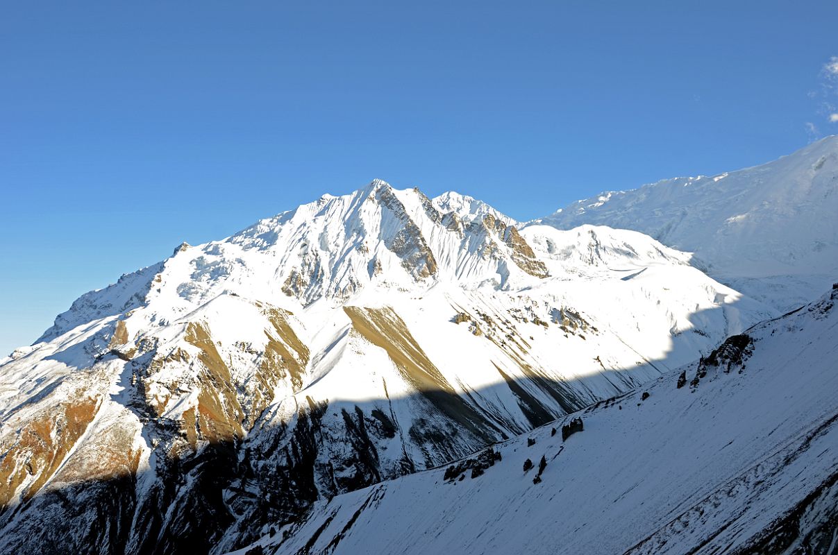 30 Point 6107 And Ridge From Gangapurna Towards Tarke Kang Glacier Dome From Trail Between Tilicho Base Camp Hotel and Tilicho Tal Lake 